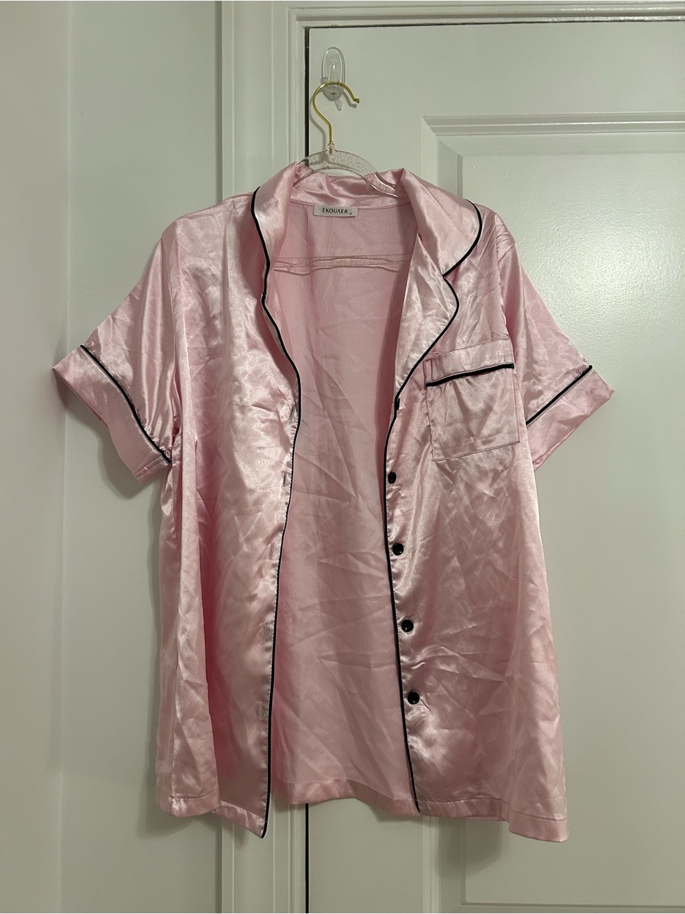 Satin pink pj set